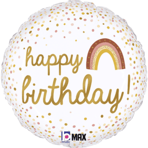 Grabo 18 inch Boho Rainbow Birthday Round Foil Balloon_26166P-P-500__02853