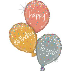 Grabo 40 inch Happy Birthday To You Rose Gold Silver Foil Balloon_35852GH
