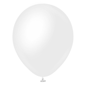 Kalisan Opaque Satin Snow White Latex Balloons