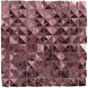 Sequin Wall Panel Metallic Pink Gold Pyramid Squares