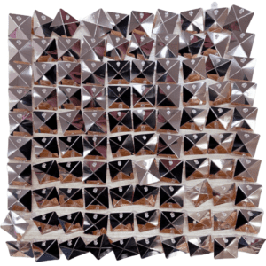 Sequin Wall Panel Metallic Rose Gold Pyramid Squares