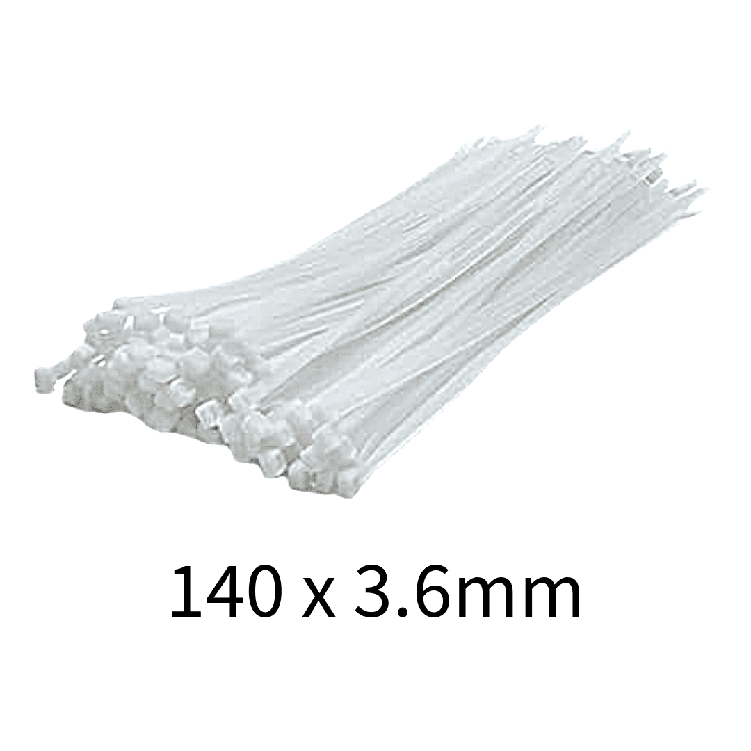 White cable ties 140x3.6
