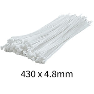 White cable ties 430x4.8