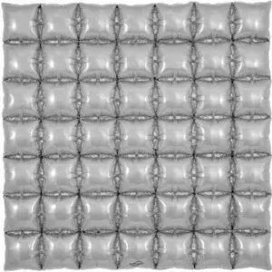 Oaktree 36inch Silver 7x7 Waffle Foil Balloon_609334-Oaktree-36inch-Waffle-Silver-7x7