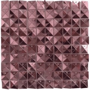 Sequin Wall Panel Metallic Pink Gold Pyramid Squares