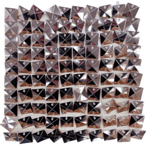Sequin Wall Panel Metallic Rose Gold Pyramid Squares
