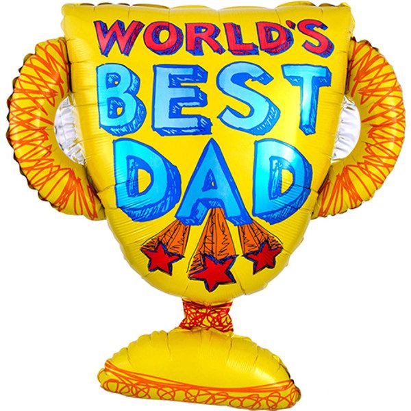 Amscan 27 inch World's Best Dad Super Shape Foil Balloon