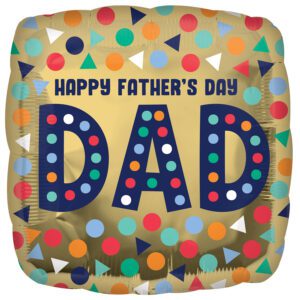 Amscan 18 inch Happy Father's Day Gold Foil Balloon