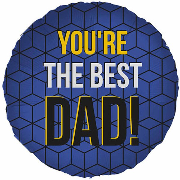Amscan 18 inch You're The Best Dad! Blue Foil Balloon
