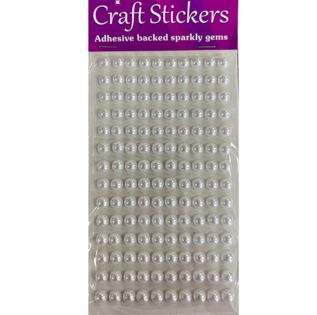 Eleganza Craft Stickers 6mm x 140 Pearls Ivory No.61 (10pk)
