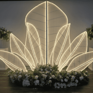 Luxury Light Up Warm White Leaves Backdrop