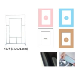 4x7ft Aluminium Rectangular Archway Closed Base 6 Colour Fabric Stand