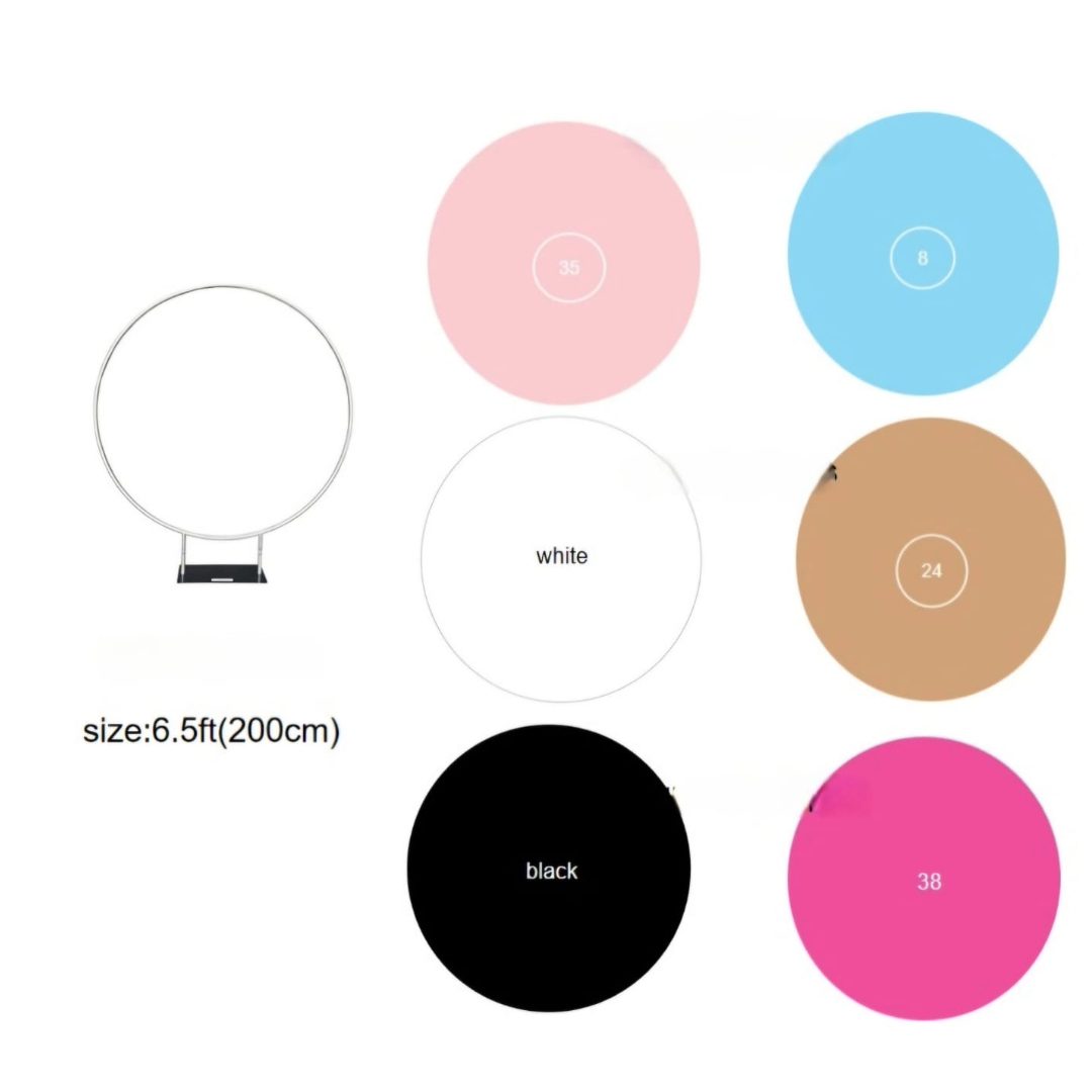6.5ft (200cm) Aluminium Round Shaped Fabric Stand 6 colours