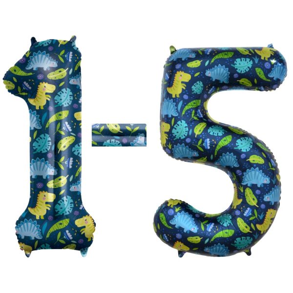 Dinosaur Numbers Blue 1-5