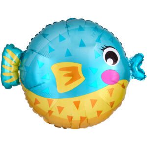 Amscan 19 inch Puffer Fish Foil Balloon_63104-4120001-1-3-1500+