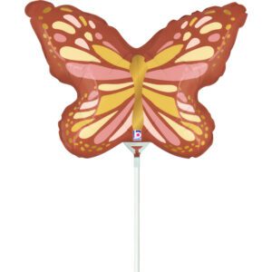 Grabo 14 inch Boho Butterfly Mini Foil Balloon (Air Filled) _19174-boho-butterfly-b