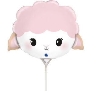 Grabo 14 inch Cute Sheep Mini Foil Balloon (Air Filled) _g72162-cute-sheep-mini-b