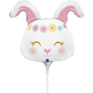 Grabo 14 inch Hippie Bunny Mini Foil Balloon (Air Filled)_g72159-hippie-bunny-mini-b