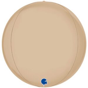 Grabo 15 inch Globe Satin Cream Foil Balloon_1574100SCR-500__60228