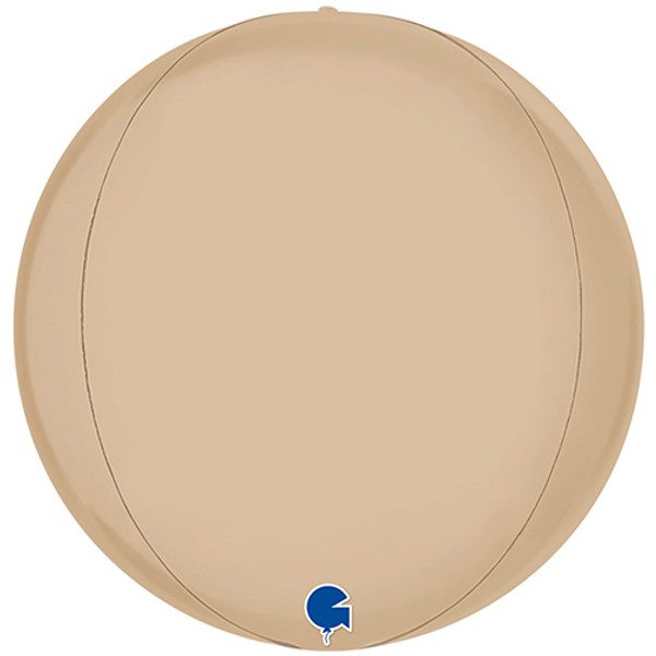 Grabo 15 inch Globe Satin Cream Foil Balloon_1574100SCR-500__60228