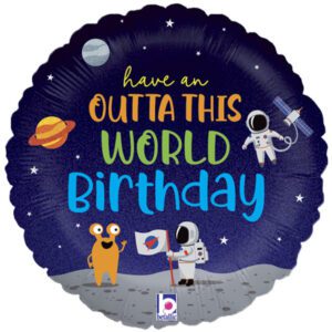 Grabo 18 inch Birthday Outta This World Glitter Foil Balloon_36969GH-P-no-star-500__66594