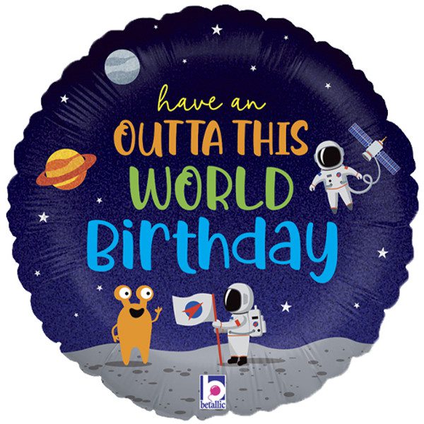 Grabo 18 inch Birthday Outta This World Glitter Foil Balloon_36969GH-P-no-star-500__66594