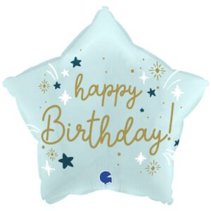 Grabo 18 inch Blue Birthday Star Foil Balloon_G78195-P-500__04383