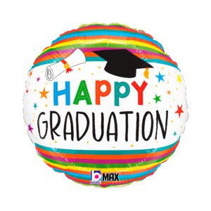 Grabo 18 inch Graduation Fun Stripes Foil Balloon_26346p-r18-graduation-fun-stripes-b