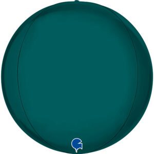 Grabo 15 inch Globe Satin Emerald Green Foil Balloon