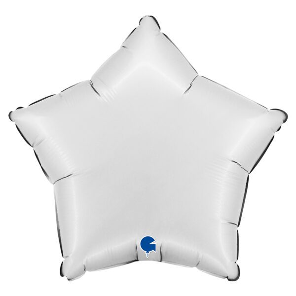 Buy Grabo 18 inch White Satin Star Foil Balloon | Balloons4u