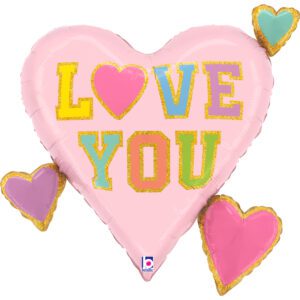 Grabo 28 inch Love Patch Multi Hearts Foil Balloon_25330-love-patch-multi-hearts-b