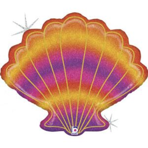 Grabo 30 inch Glitter Seashell Holographic Foil Balloon_35958GH-P-500__78604