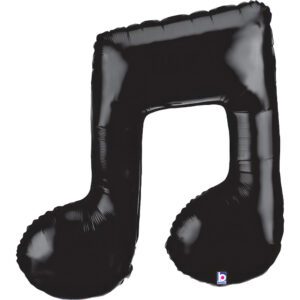 Grabo 34 inch Music Note Double Black Foil Balloon_85377-music-note-double-black-b