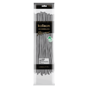 Kalisan Mirror Silver Nozzle Up 260 Modelling Latex Balloons (50pk)