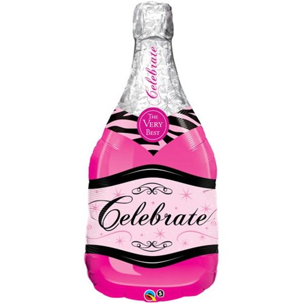 Qualatex 39 inch Celebrate Pink Bubbly Wine Foil Balloon_15844-pink-champ-500__03071