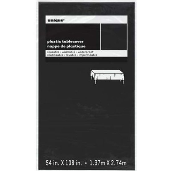 Unique 1.37M x 2.74M Plastic Midnight Black Tablecover_u50349njpg.image.550x550
