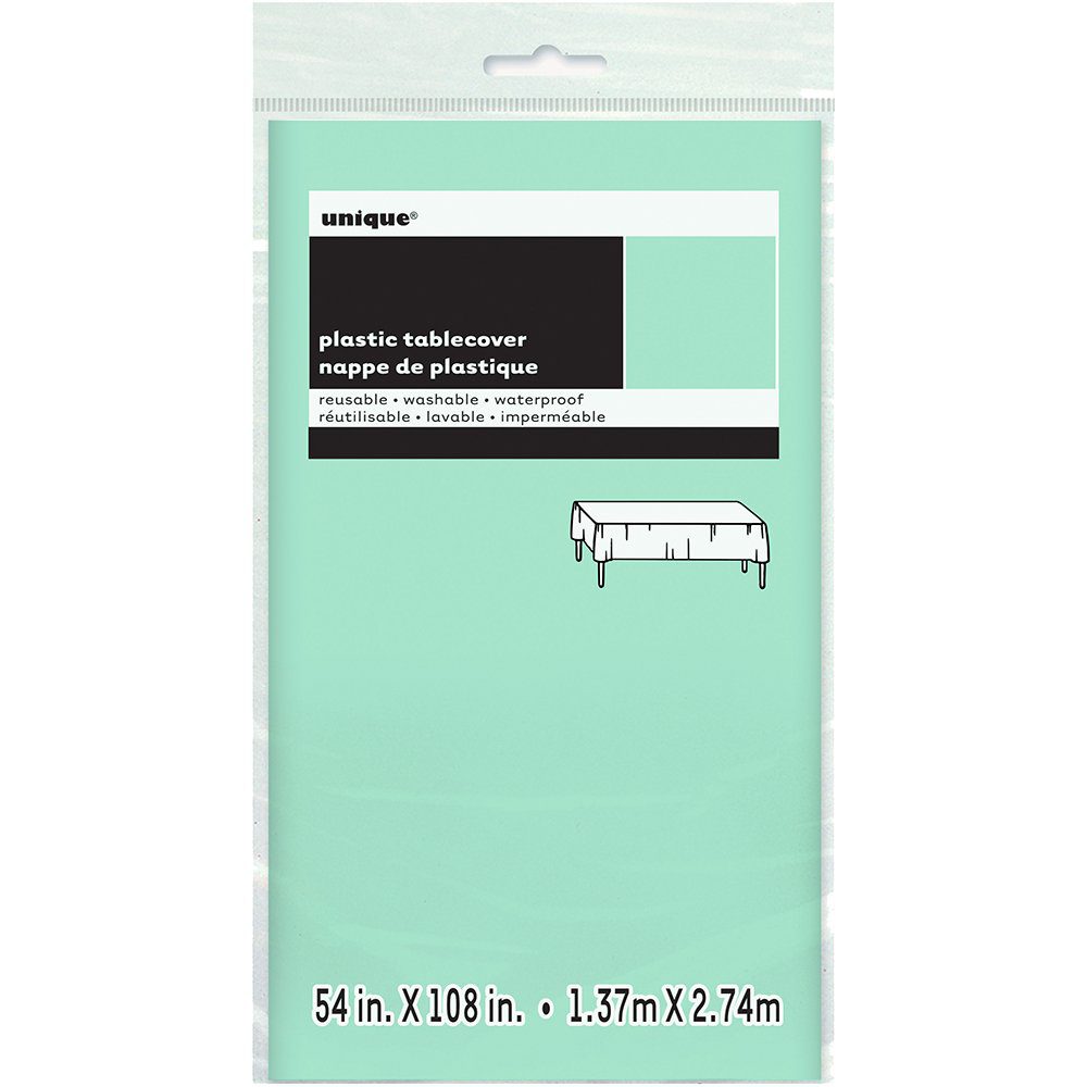 Unique 1.37M x 2.74M Plastic Mint Green Tablecover_613+XFMmPHL