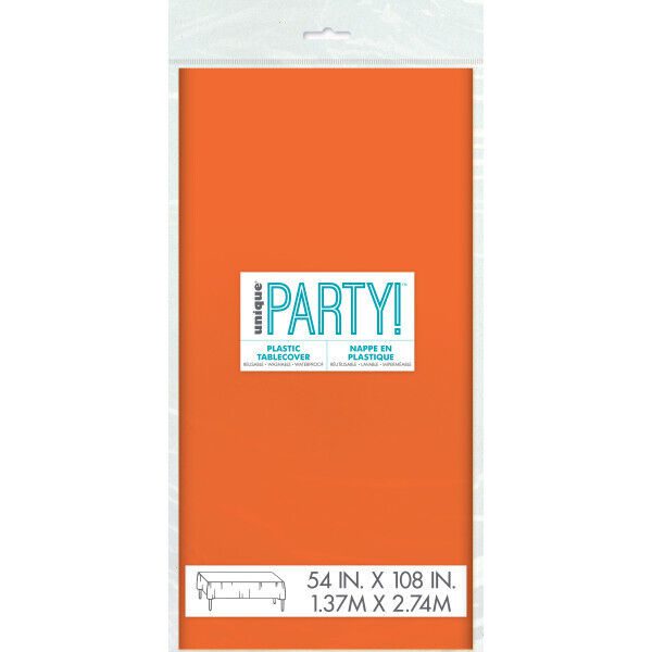 Unique 1.37M x 2.74M Plastic Pumpkin Orange Tablecover_s-l1600