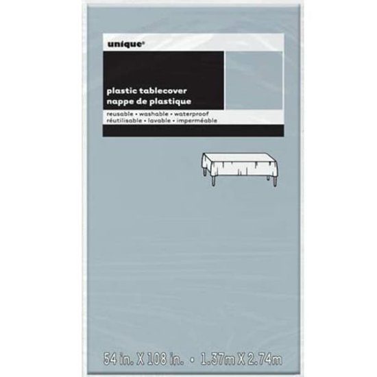 Unique 1.37M x 2.74M Plastic Silver Tablecover_u50326njpg.image.550x550