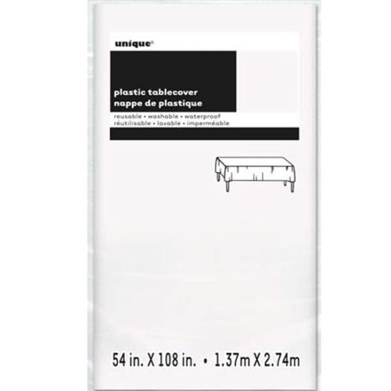 Unique 1.37M x 2.74M Plastic White Tablecover_u50354njpg.image.550x550