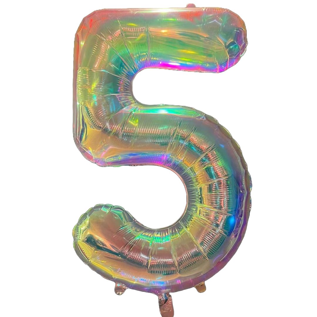 iridescent foil numbers Age5