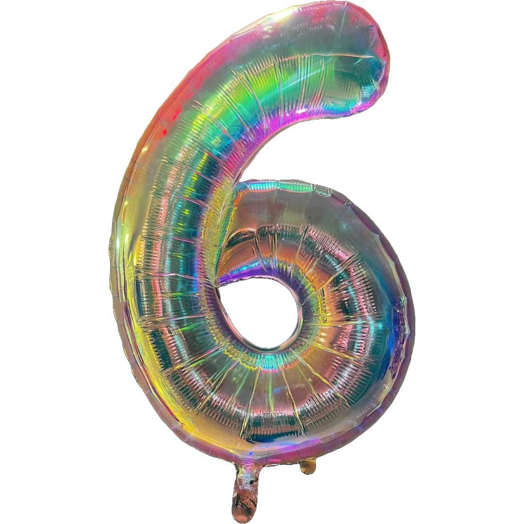 iridescent foil numbers Age6