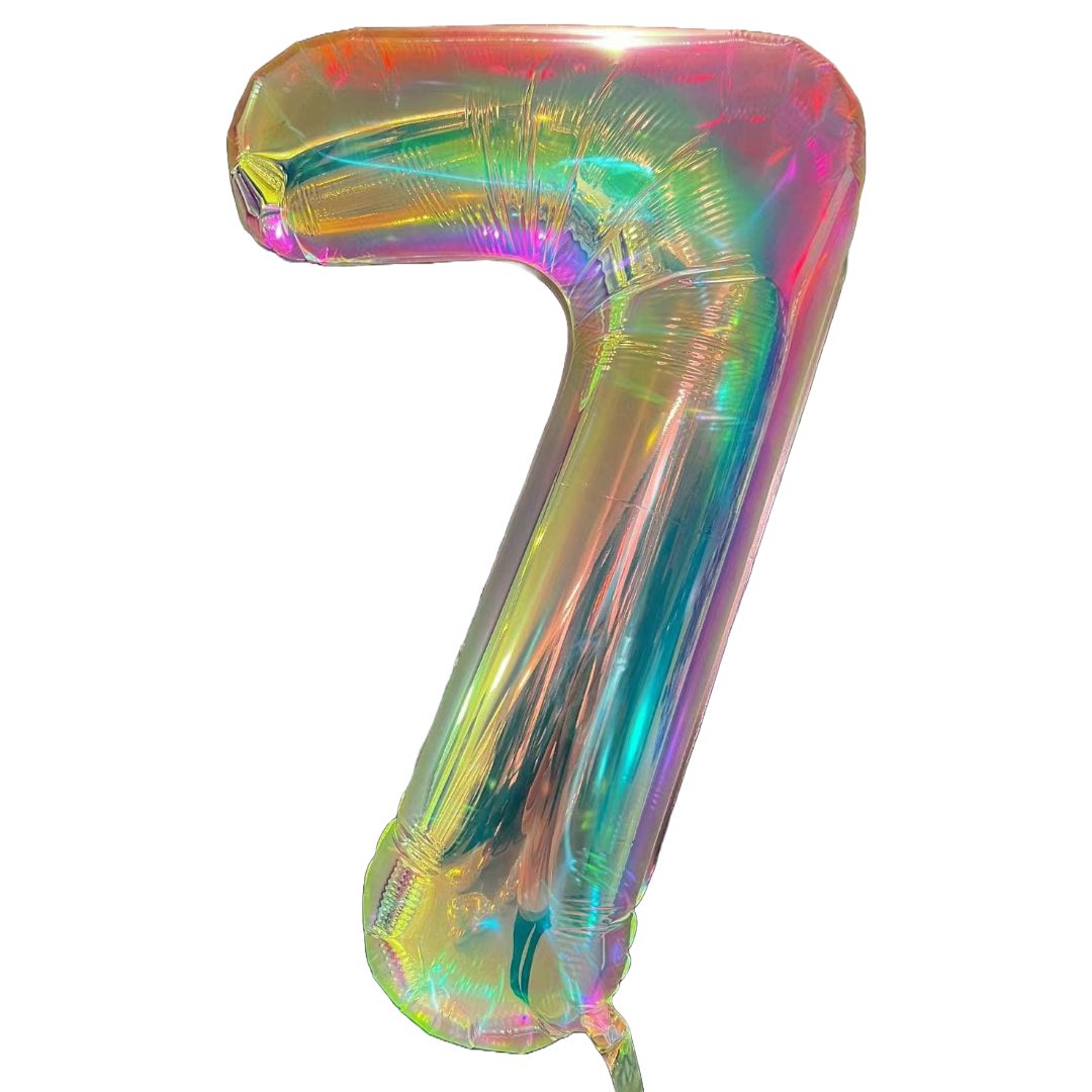 iridescent foil numbers Age7
