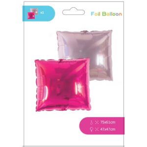 18 inch Square Pink Doubled Sided Foil Balloon