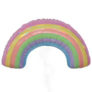 Amscan 33 inch Pastel Rainbow Holographic Foil Balloon_9917268-500__64888