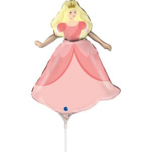Grabo 14 inch Pink Princess Mini Foil Balloon (Air Filled)_g72066-princess-mini-b