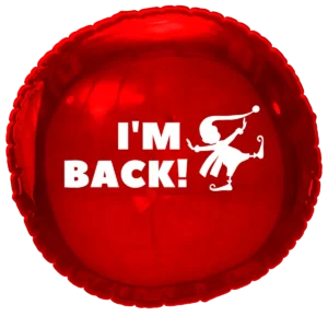 18 inch Christmas Elf Im Back Mettalic Red Foil Balloon (Unpackaged) _custom_elf_im_back_foil_mock_up.webp