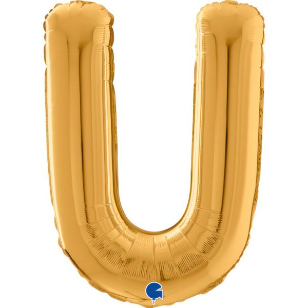 Grabo 26 inch Letter U Gold Foil Balloon_26402g-letter-u-gold-26inc-b.jpg V