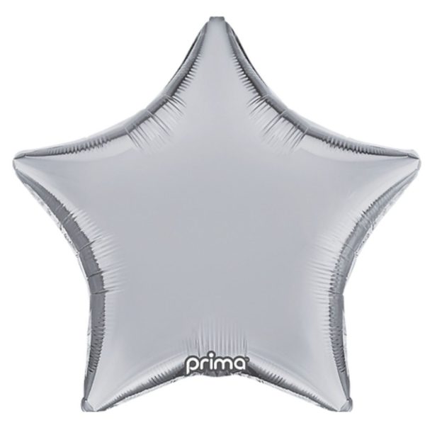 Prima 18 inch Silver Star Foil Balloon