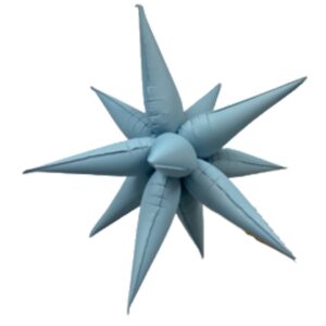 B4U 40 inch 12 point Pale Blue Matte Spikey Starburst Foil Balloon